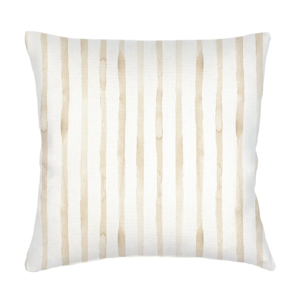 Anaya Riviera Striped Linen Euro Pillow with down insert / 26” x 26” - NWT